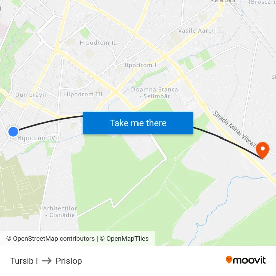 Agenția Tursib I to Prislop map