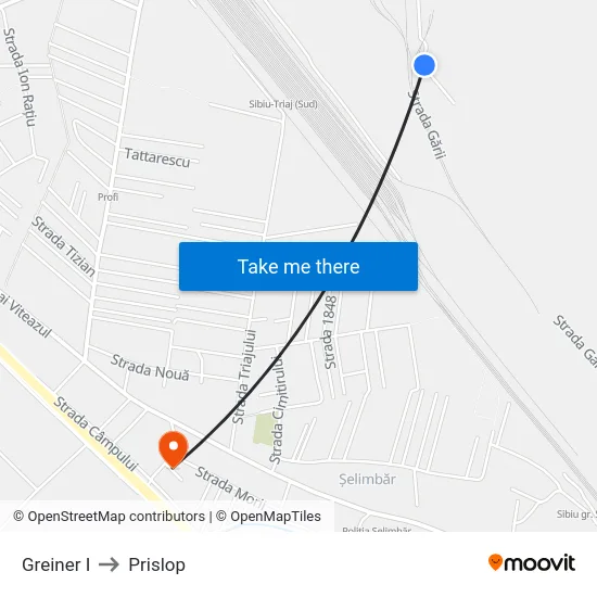 Greiner I to Prislop map