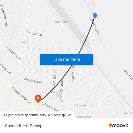 Greiner II to Prislop map