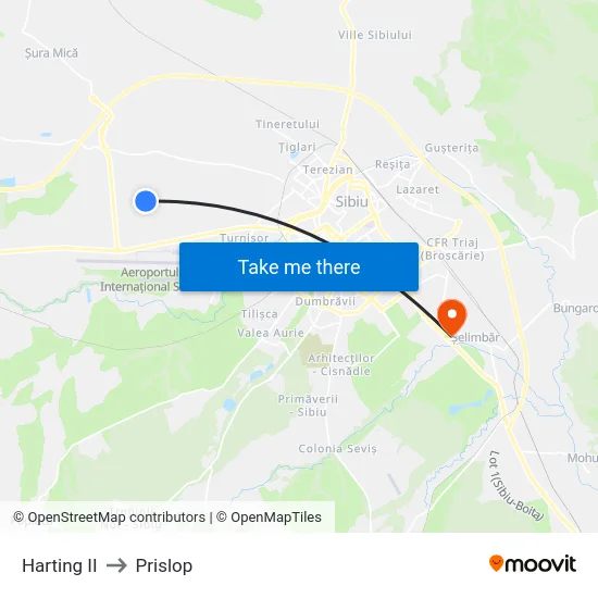 Harting II to Prislop map