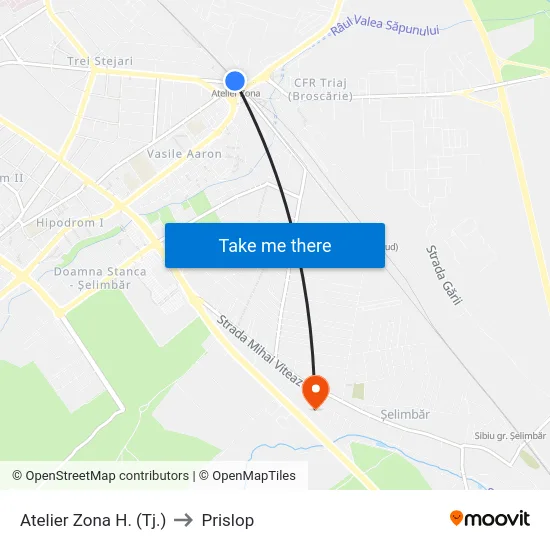Atelier Zona H. (Tj.) to Prislop map