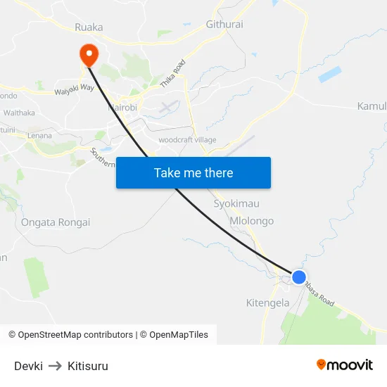 Devki to Kitisuru map