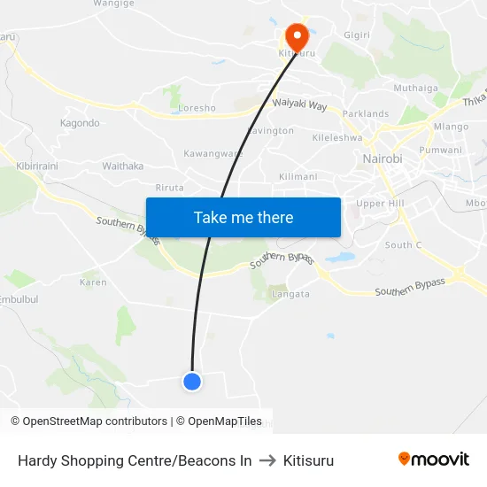 Hardy Shopping Centre/Beacons In to Kitisuru map