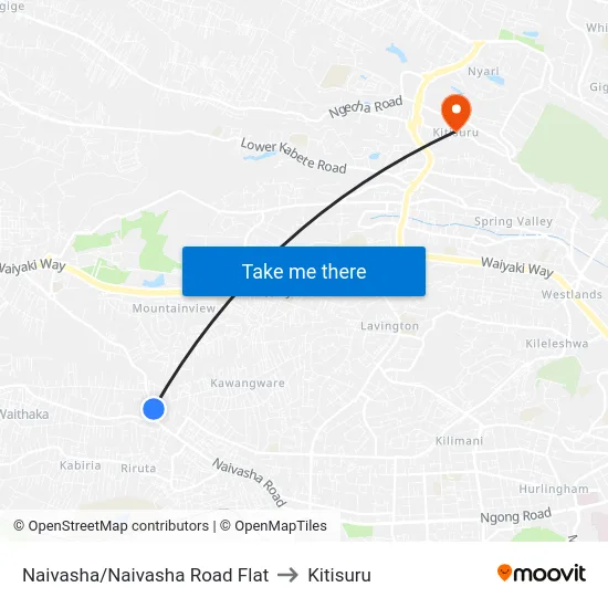 Naivasha/Naivasha Road Flat to Kitisuru map