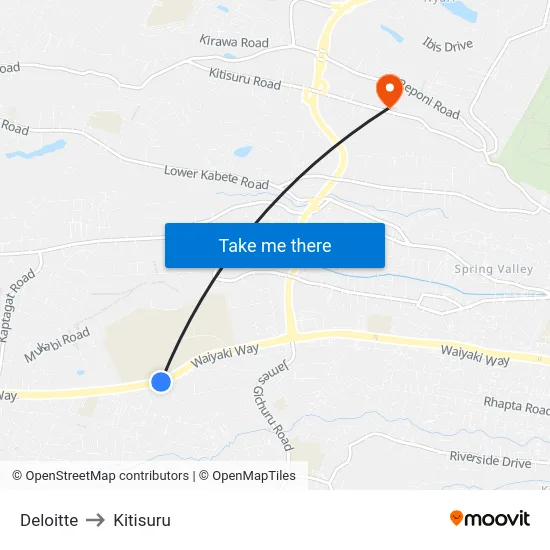 Deloitte to Kitisuru map