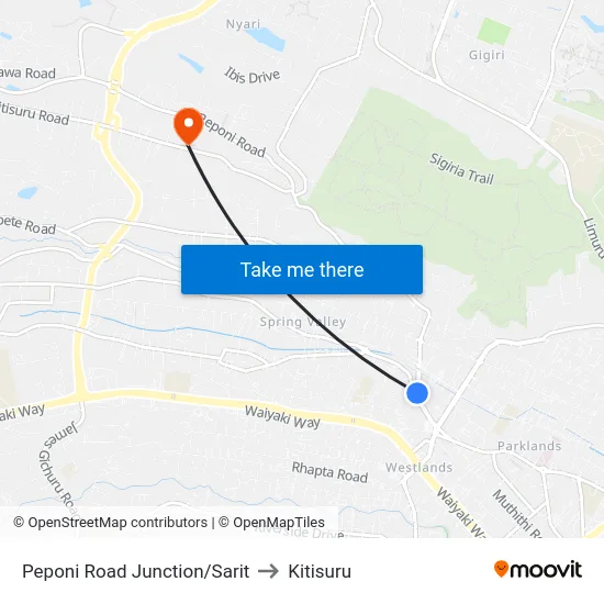 Peponi Road Junction/Sarit to Kitisuru map