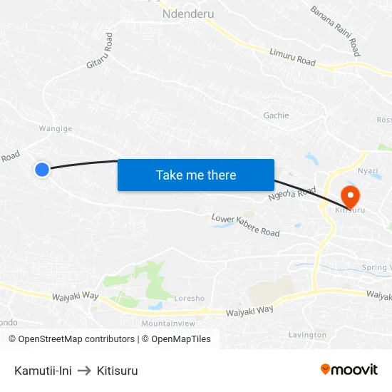 Kamutii-Ini to Kitisuru map
