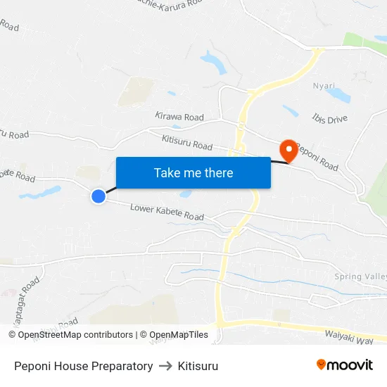 Peponi House Preparatory to Kitisuru map