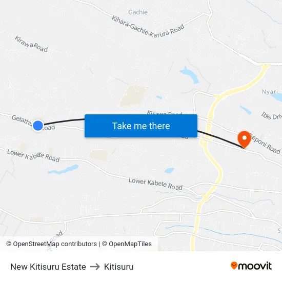 New Kitisuru Estate to Kitisuru map