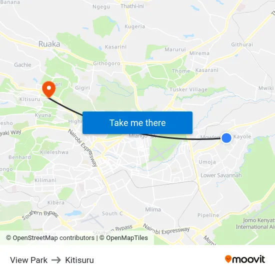 View Park to Kitisuru map