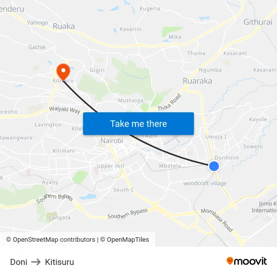 Doni to Kitisuru map