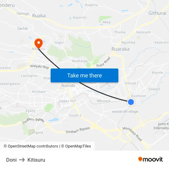 Doni to Kitisuru map