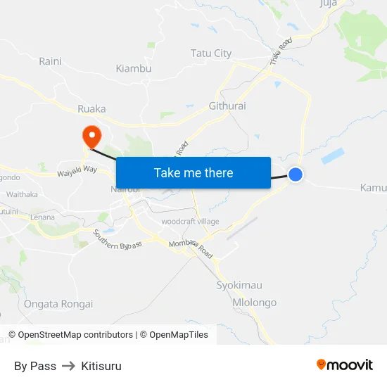 By Pass to Kitisuru map