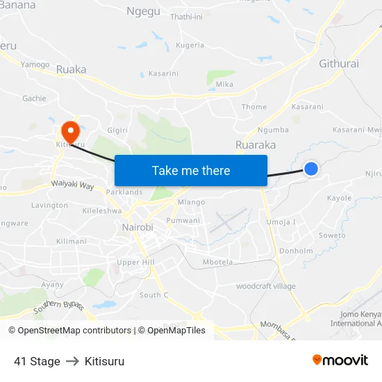 41 Stage to Kitisuru map
