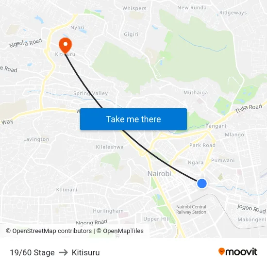 19/60 Stage to Kitisuru map