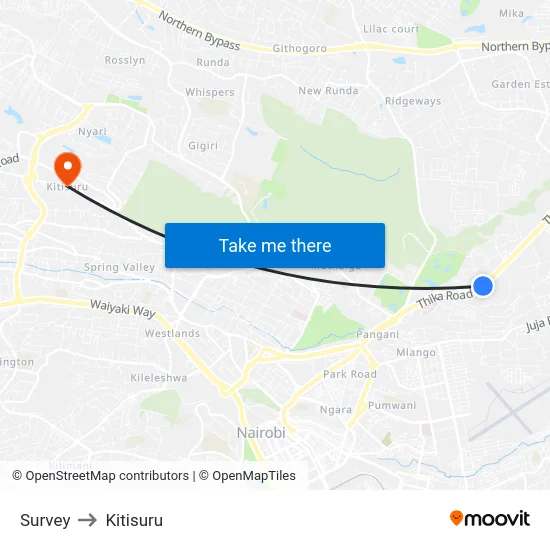 Survey to Kitisuru map