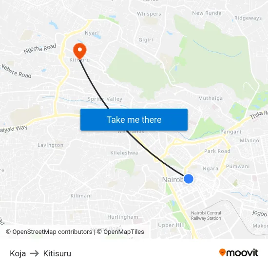 Koja to Kitisuru map