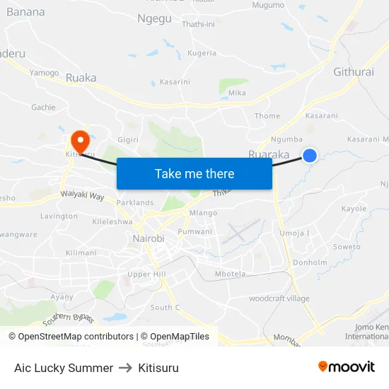 Aic Lucky Summer to Kitisuru map