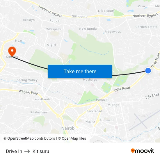 Drive In to Kitisuru map