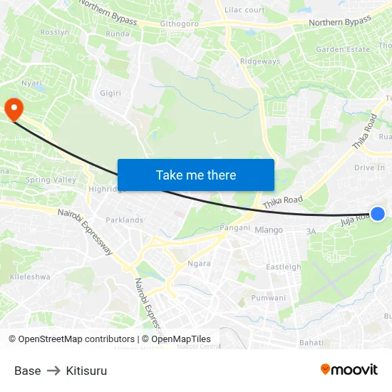 Base to Kitisuru map