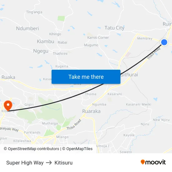 Super High Way to Kitisuru map
