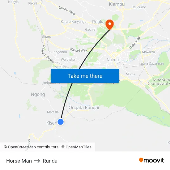 Horse Man to Runda map