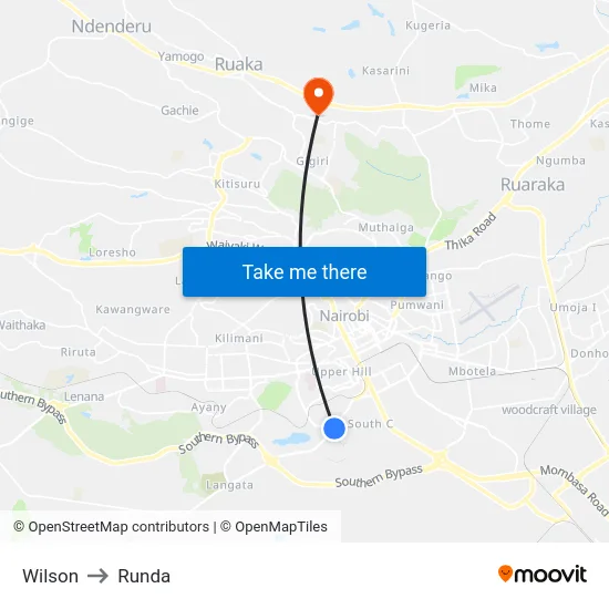 Wilson to Runda map