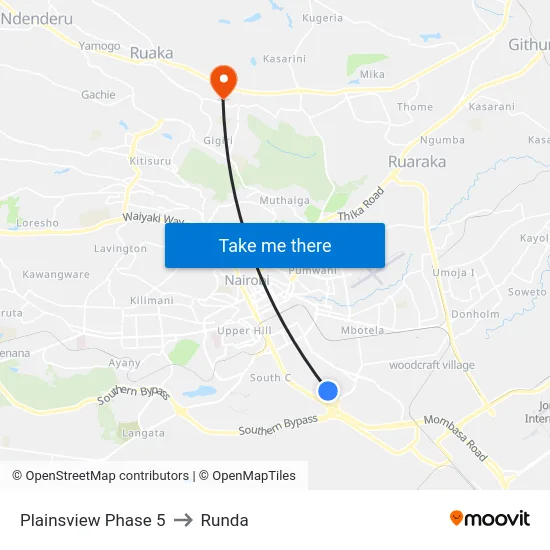 Plainsview Phase 5 to Runda map