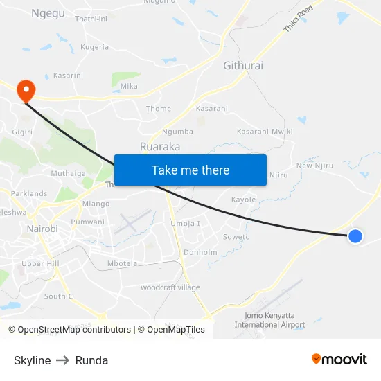 Skyline to Runda map
