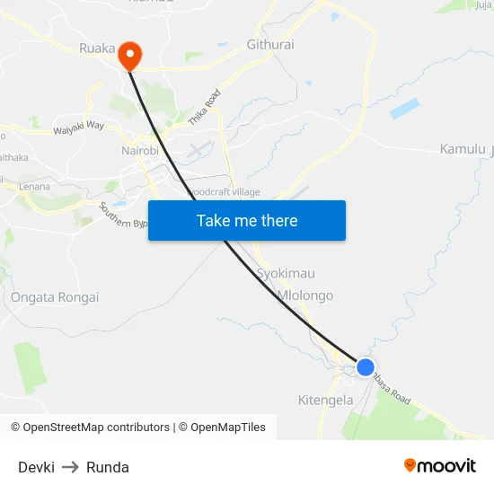 Devki to Runda map