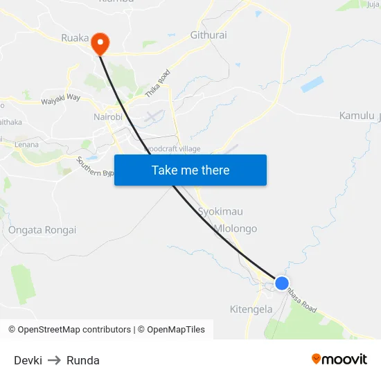 Devki to Runda map