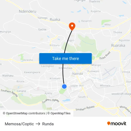 Memosa/Coptic to Runda map