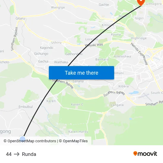 44 to Runda map