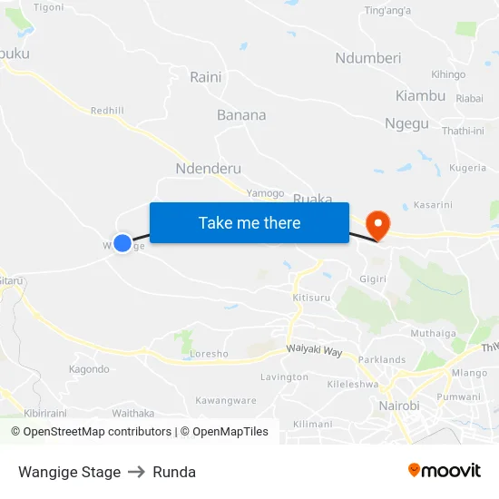 Wangige Stage to Runda map