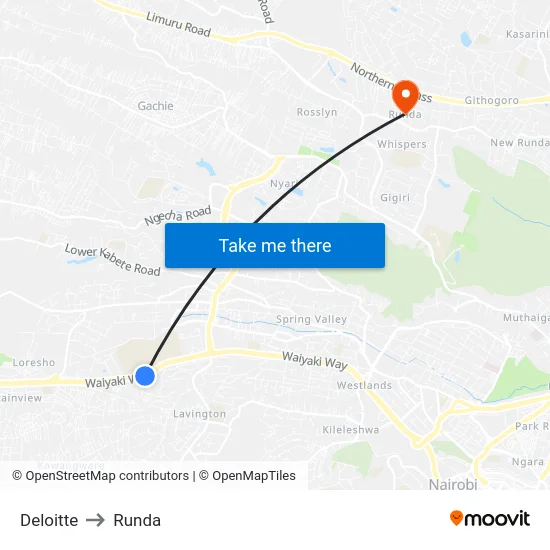 Deloitte to Runda map