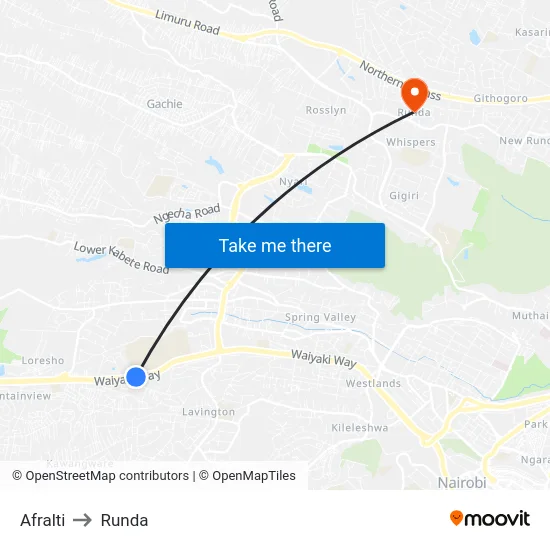 Afralti to Runda map