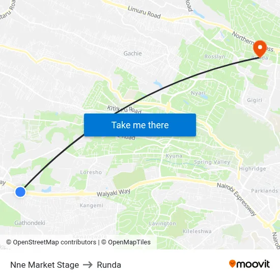 Nne Market Stage to Runda map