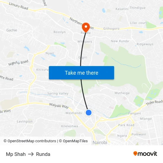 Mp Shah to Runda map