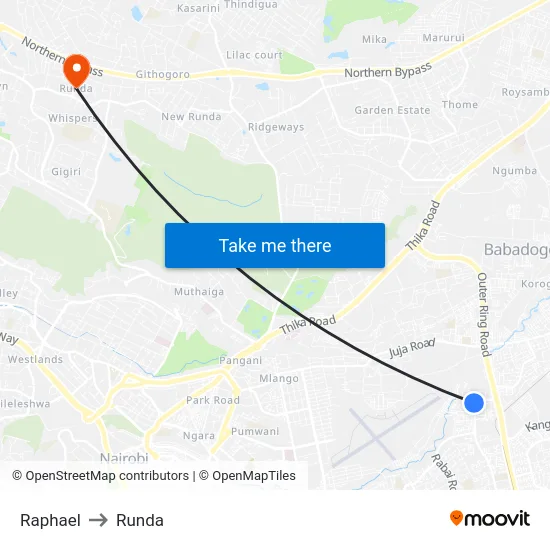 Raphael to Runda map