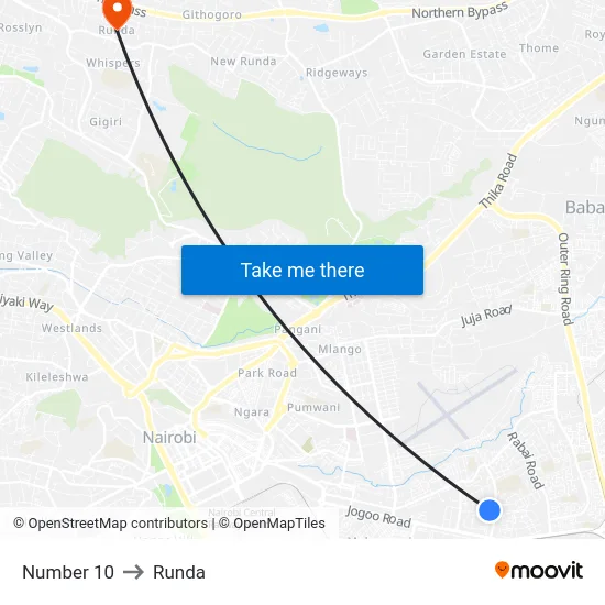 Number 10 to Runda map