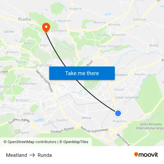 Meatland to Runda map