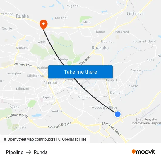 Pipeline to Runda map