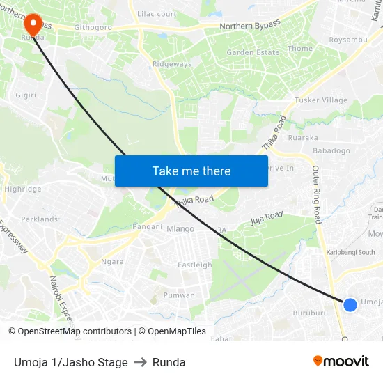 Umoja 1/Jasho Stage to Runda map
