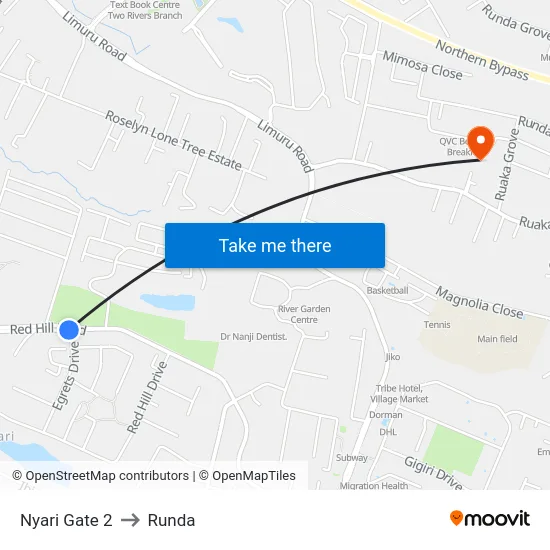 Nyari Gate 2 to Runda map