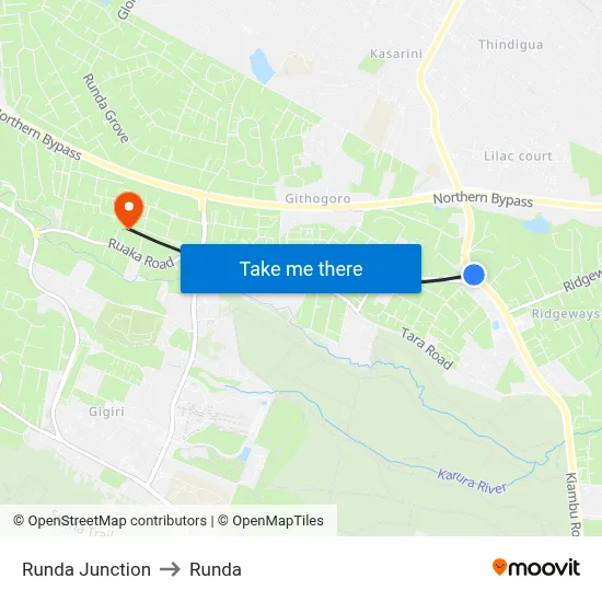 Runda Junction to Runda map