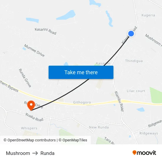 Mushroom to Runda map