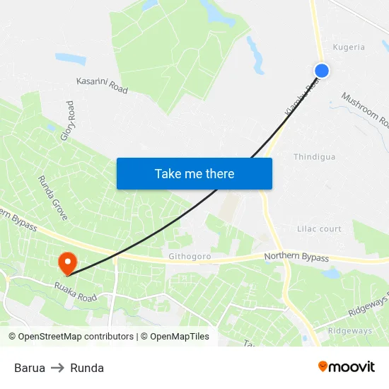 Barua to Runda map