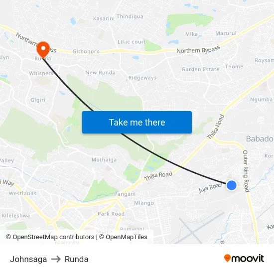 Johnsaga to Runda map