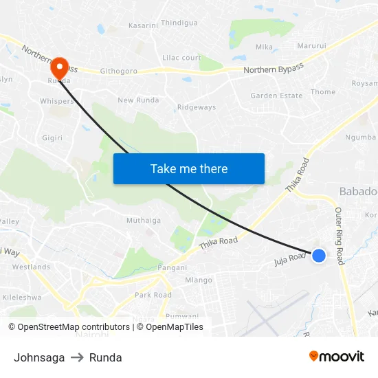 Johnsaga to Runda map