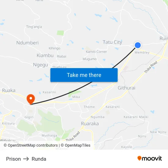 Prison to Runda map